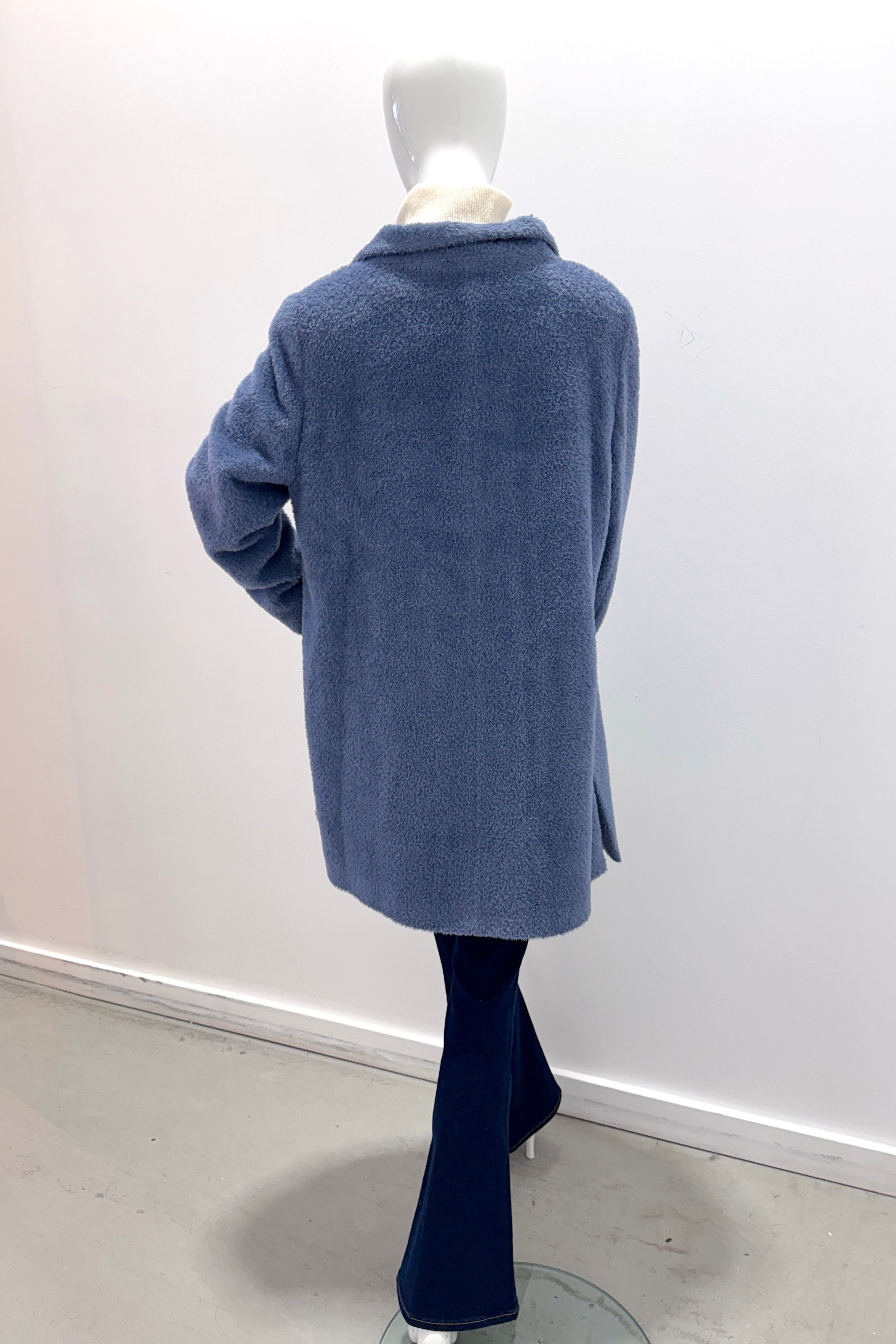 Icons by Cinzia Rocca ZR57001-66C1-17 Manteau court 85cm Bleu poudré