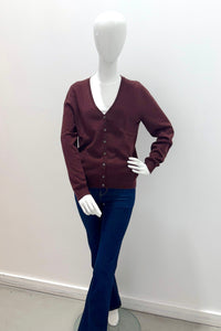 Repeat 100501-1806 cardigan en maille de cachemire biologique Lave