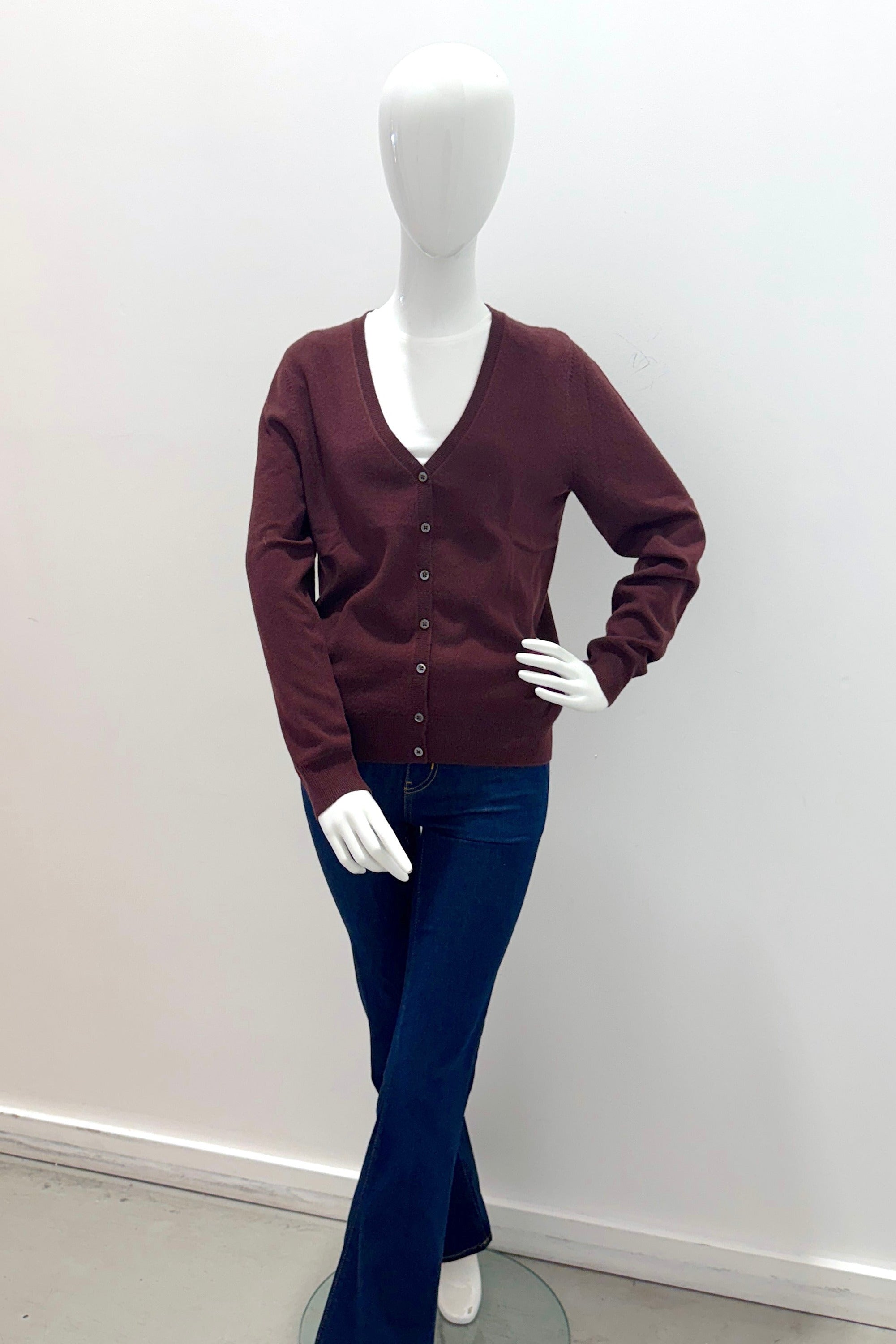 Repeat 100501-1806 cardigan en maille de cachemire biologique Lave