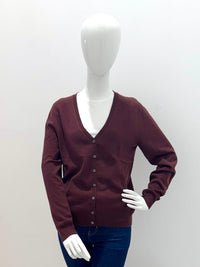 Repeat 100501-1806 cardigan en maille de cachemire biologique Lave