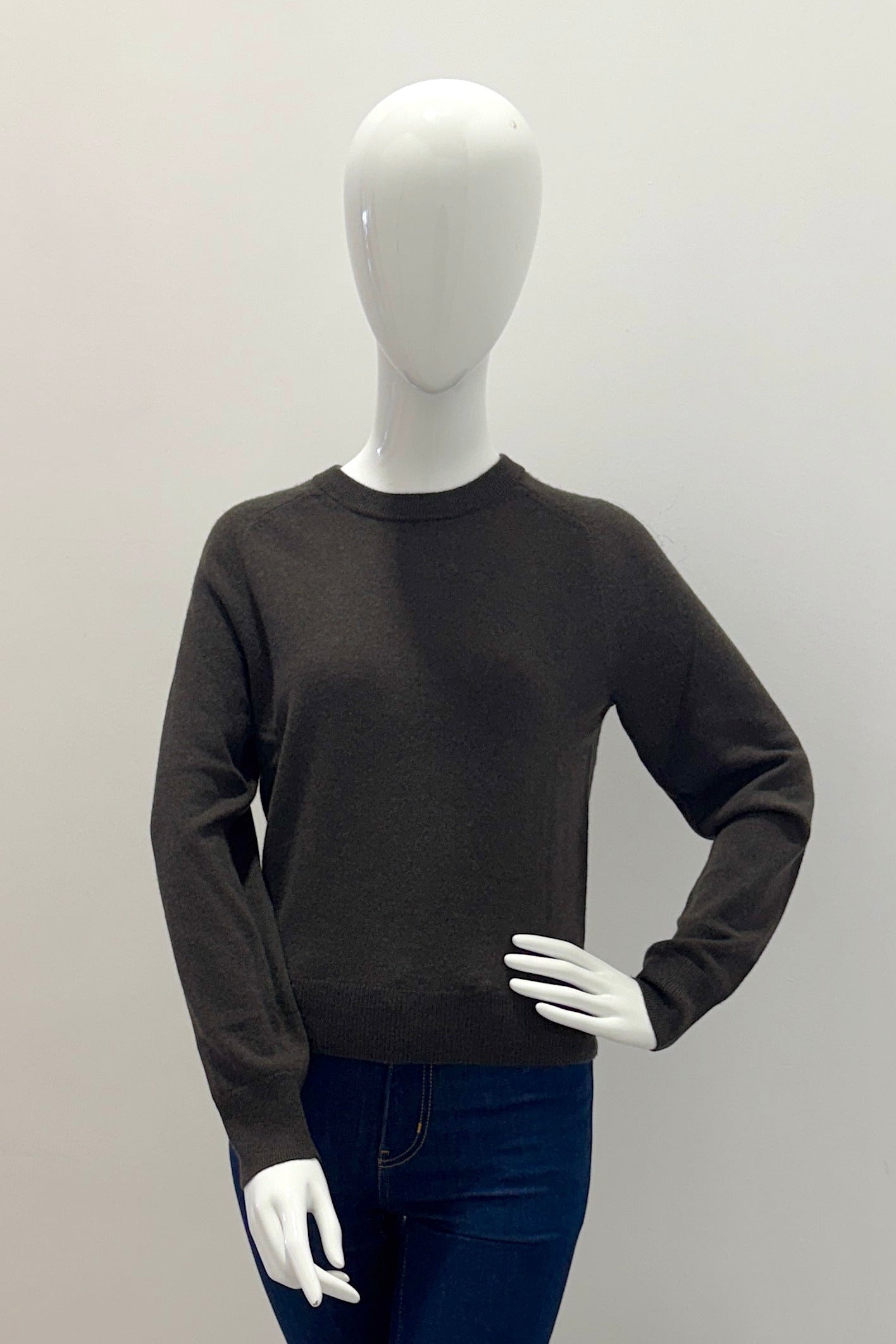 Repeat 102543-1725 pull en maille de cachemire biologique Marron foncé