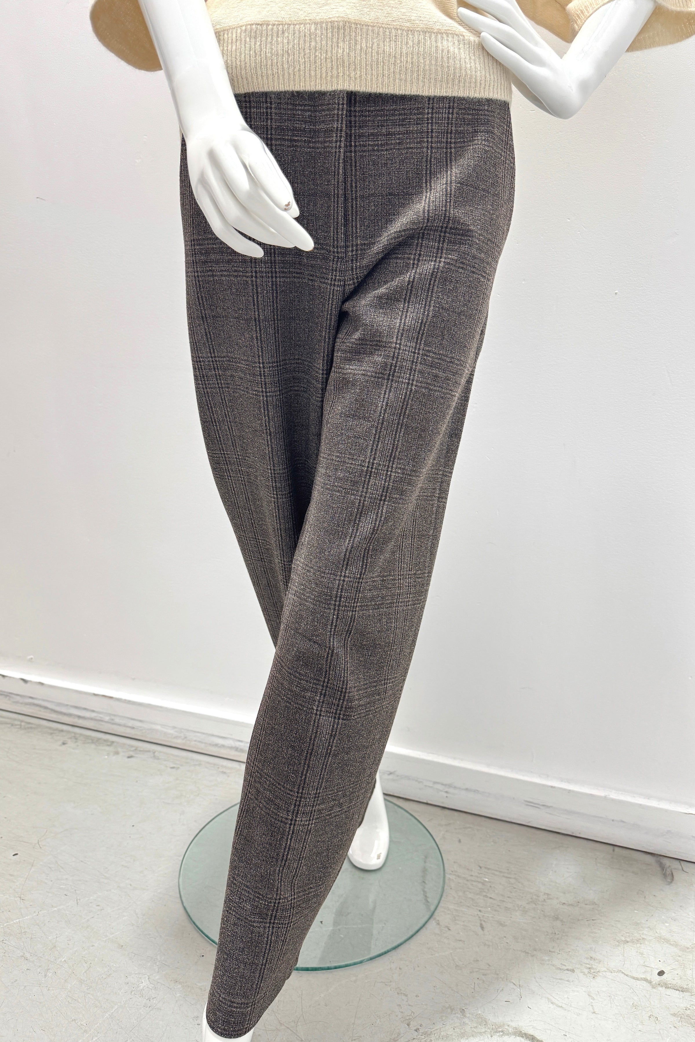 Pantalon Edita 64027FA26-0259A00-870 Cambio À carreaux moulinés marron