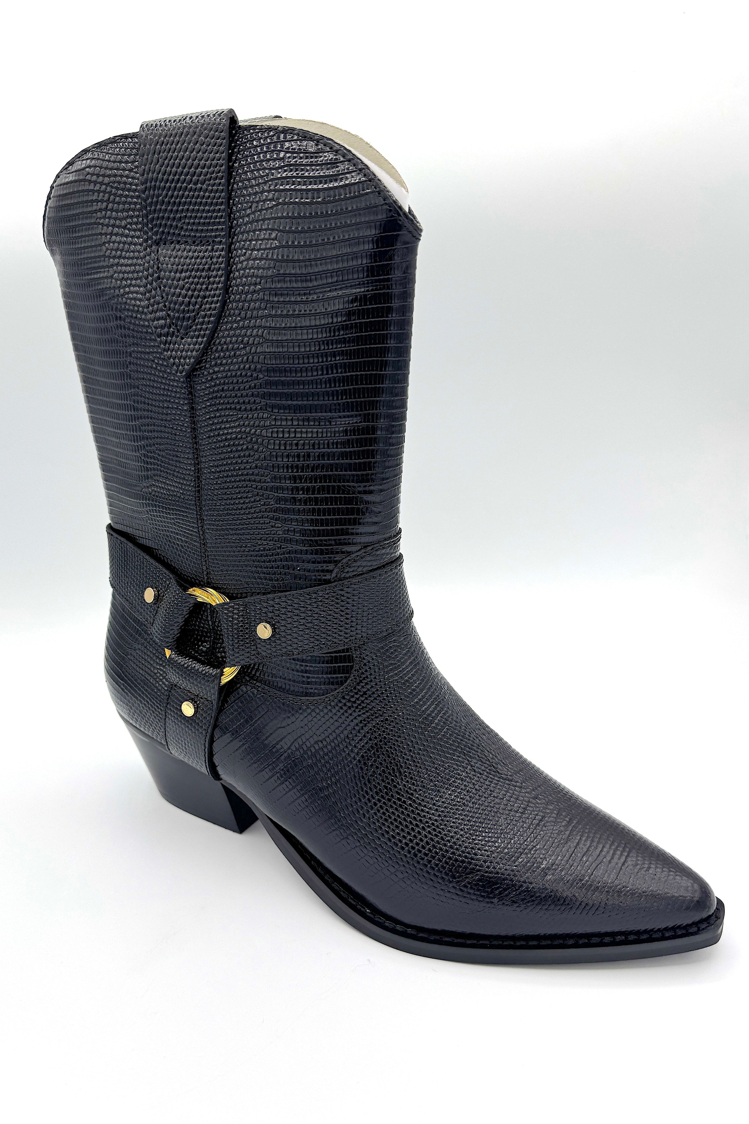 Bottes imprimé karung de Twinset, noir