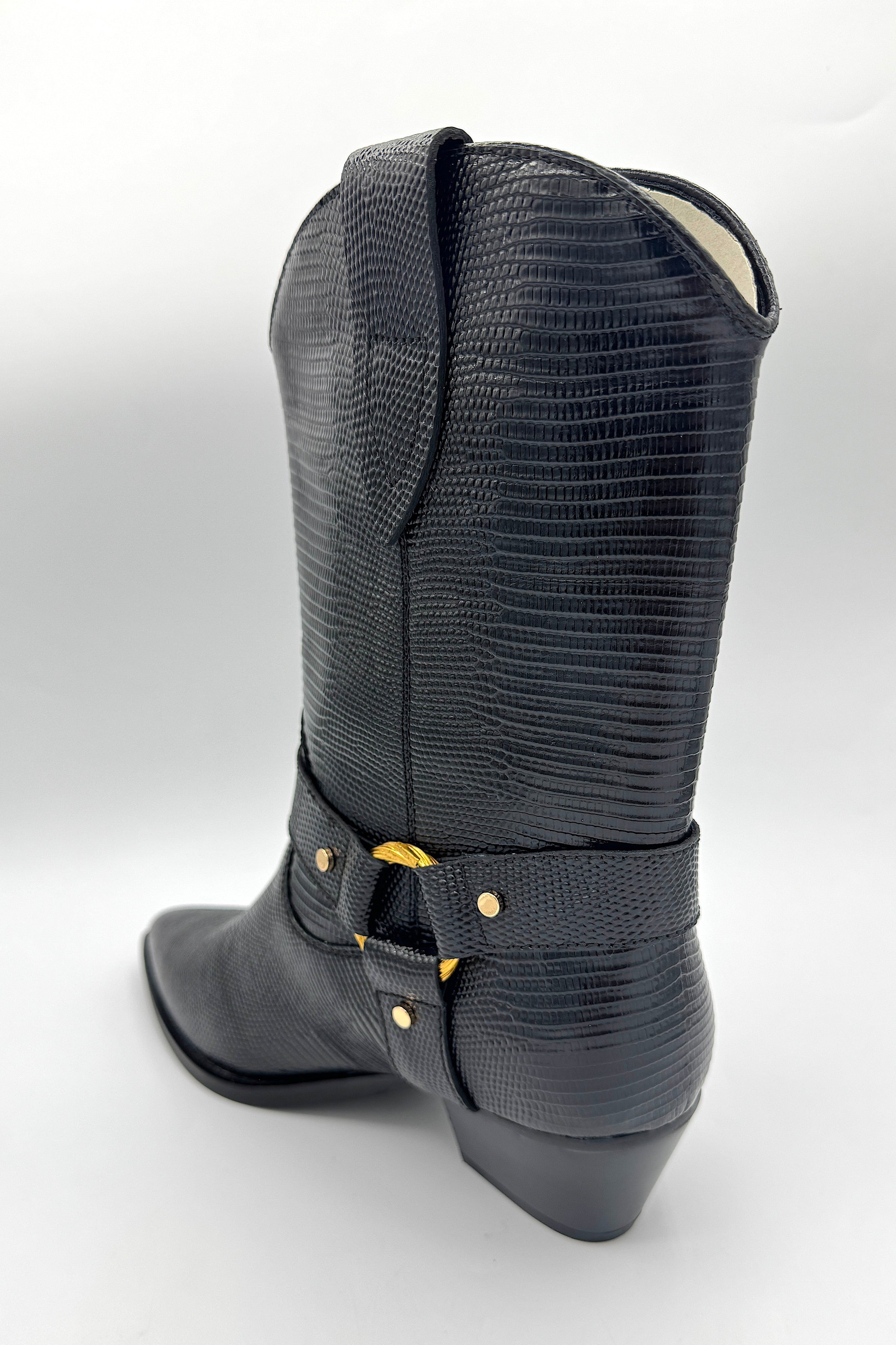 Bottes imprimé karung de Twinset, noir