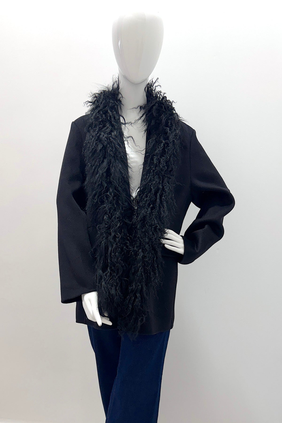 Pissenlit Oversized Cashmere Blazer Jet Black
