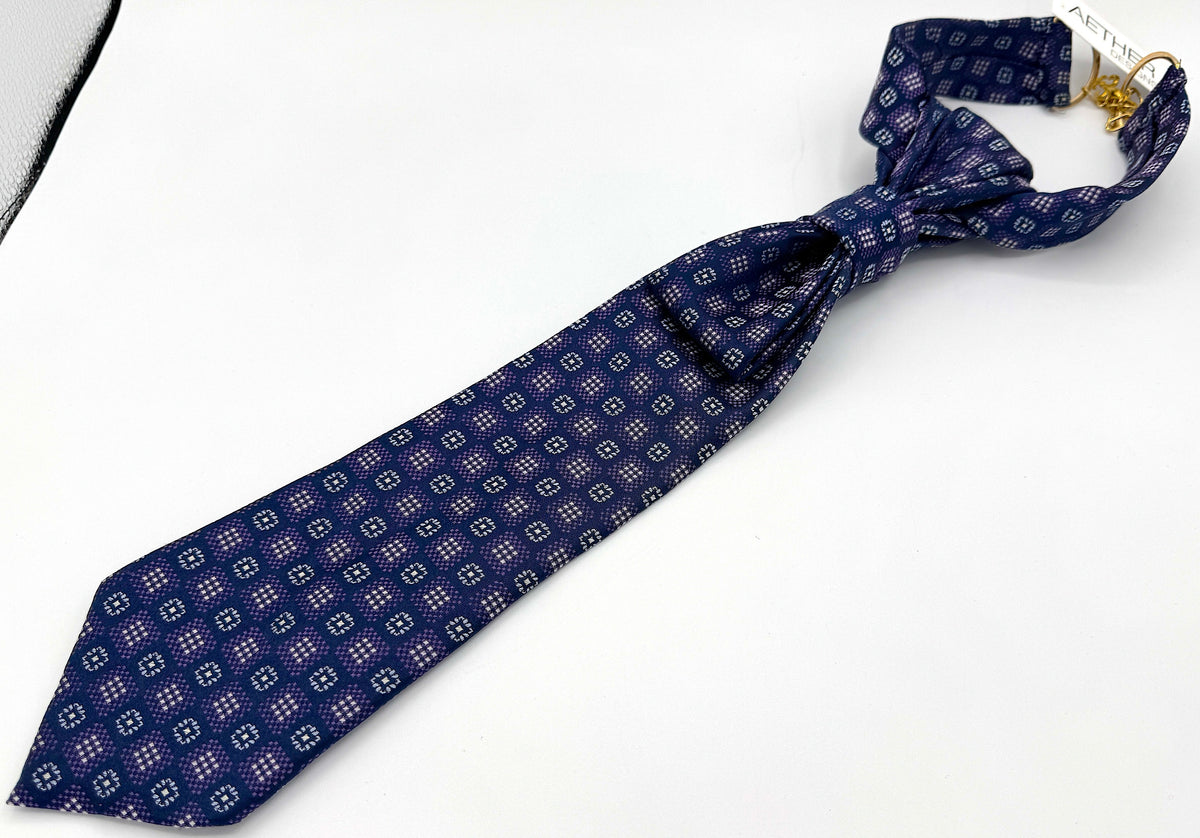 Aether Designs Checkerboard Tie Navy/Plum