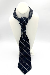 Aether Designs Windowpane Check Tie Black/White