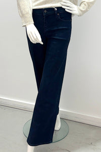 Pantalon Palazzo Slim taille basse Frame, finition brillante