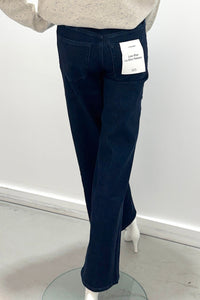 Pantalon Palazzo Slim taille basse Frame, finition brillante