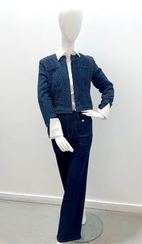 L'Agence 10176IJB-BLFD Veste courte sans col Glenda Bloomfield