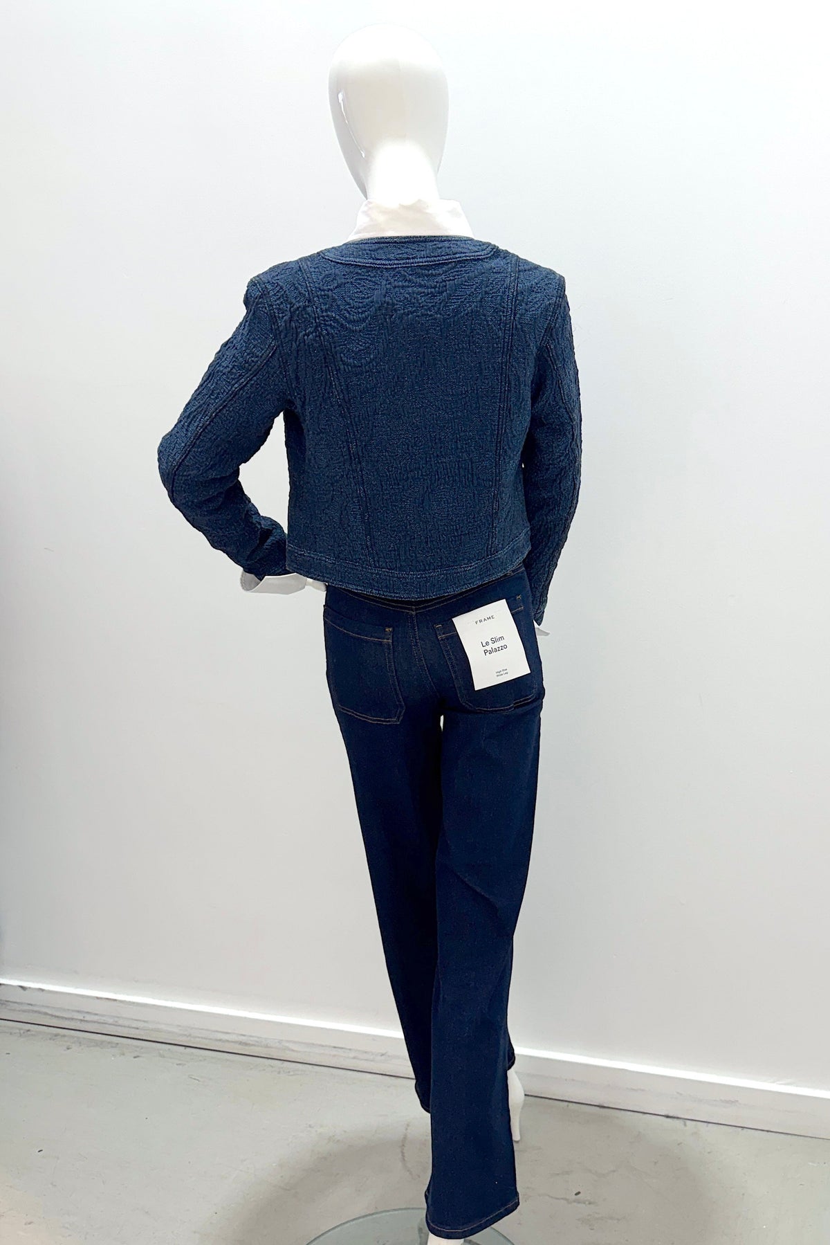 L'Agence 10176IJB-BLFD Veste courte sans col Glenda Bloomfield