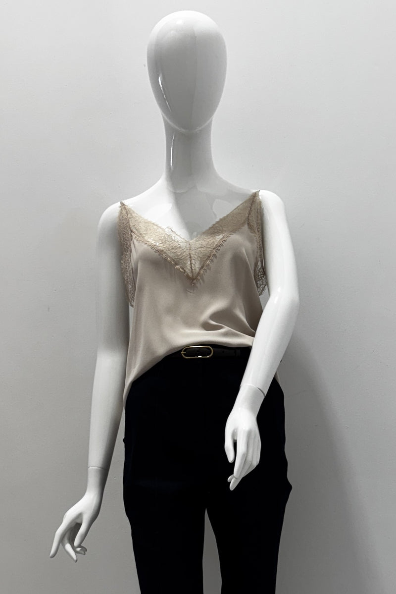 Marella Spuma Silk Camisole With Lace Details