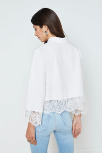 L'Agence Levo Lace-Trim Shirt