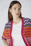 Oui ZigZag Long Knitted Cardigan