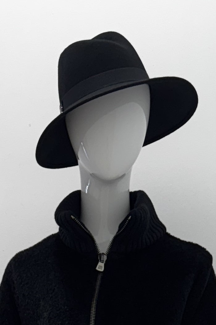 Chapeau Fedora en feutre de laine Cinzia Rocca avec ruban