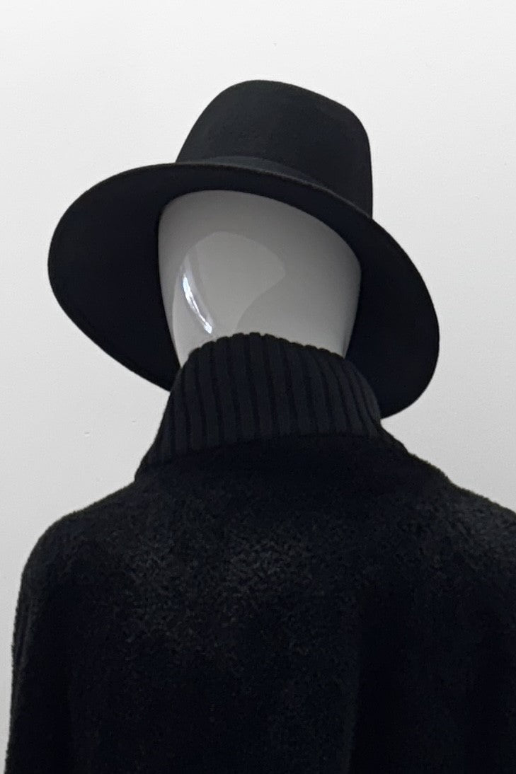 Chapeau Fedora en feutre de laine Cinzia Rocca avec ruban
