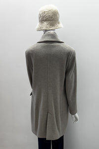 Cinzia Rocca Wool Blend Sing-Breasted Coat W/ Dickey