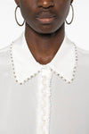 Alice & Olivia Willa Beaded Silk Top