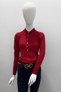 L'Agence Sterling Collared Sweater