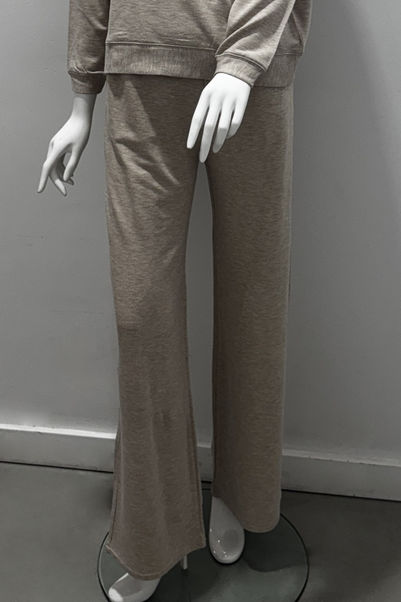 Majestic Filatures French Terry Wide Leg Pant Ecru