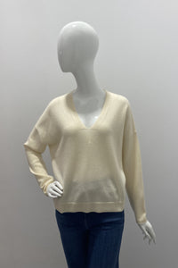 Repeat Organic Cashmere V-Neck Pullover