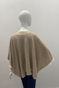 Repeat Cashmere Fringe-Trim Wrap