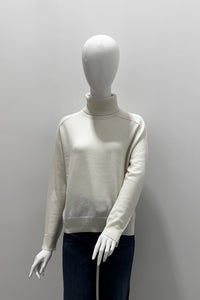 Notshy Ecru Pola Relaxed Turtleneck Sweater
