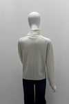 Notshy Ecru Pola Relaxed Turtleneck Sweater