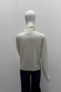 Notshy Ecru Pola Relaxed Turtleneck Sweater