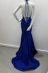 Jessica Angel Spaghetti Straps Low Back With Ruching Form Fitting Gown