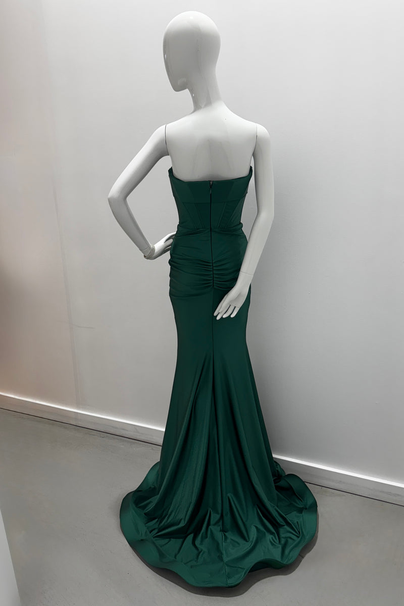 Jessica Angel Corset Slit Evening Gown