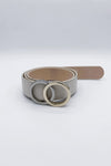 Brave Leather Otir Double Circle Buckle Belt