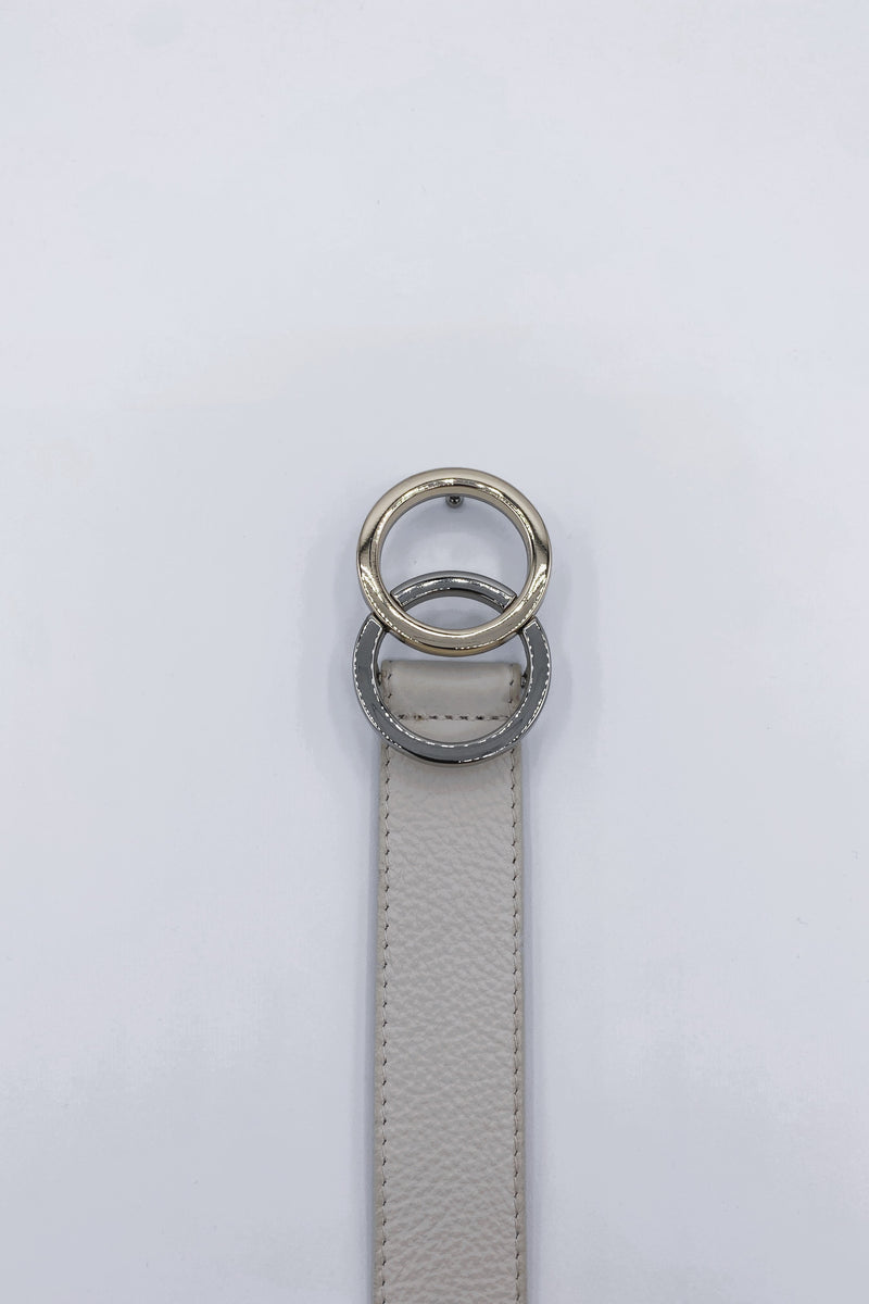 Brave Leather Otir Double Circle Buckle Belt