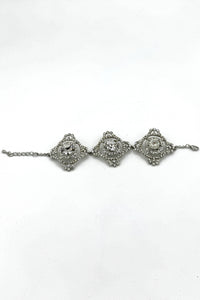 Tres Chic 3 Star Crystal-Silver Bracelet