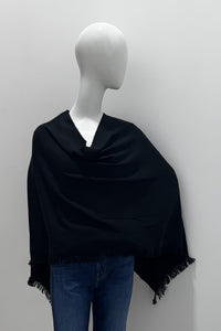 Poncho écharpe à motifs répétitifs
