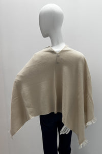 Poncho écharpe à motifs répétitifs