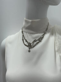 Ensemble collier et boucles d'oreilles Elen Henderson motif fleur