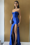 Corset Slit Evening Gown