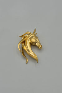 Broche cheval or Tres Chic