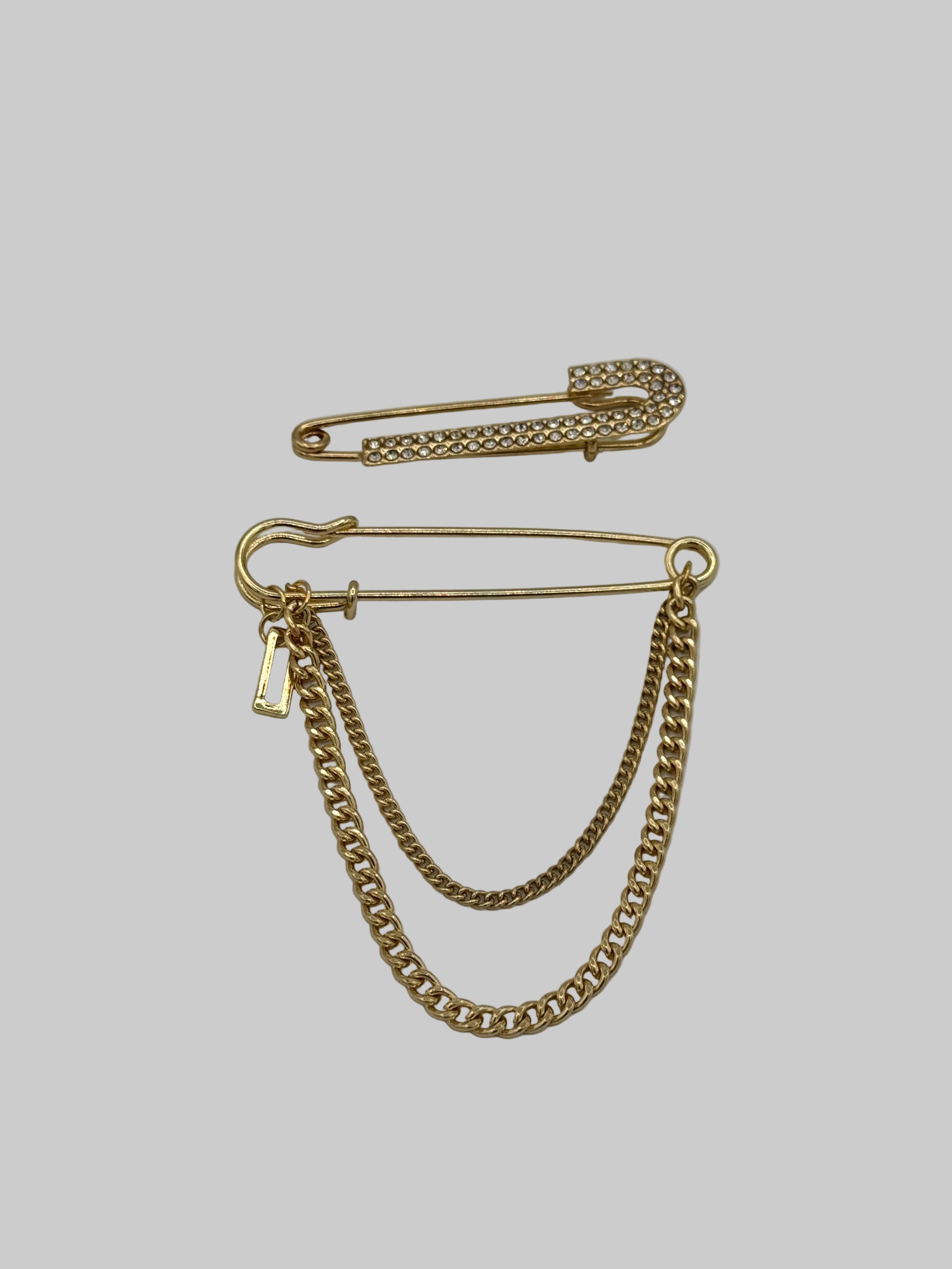 Tres Chic Ensemble de 2 épingles de sûreté dorées