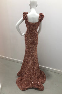 Off the Shoulder Sequin Gown