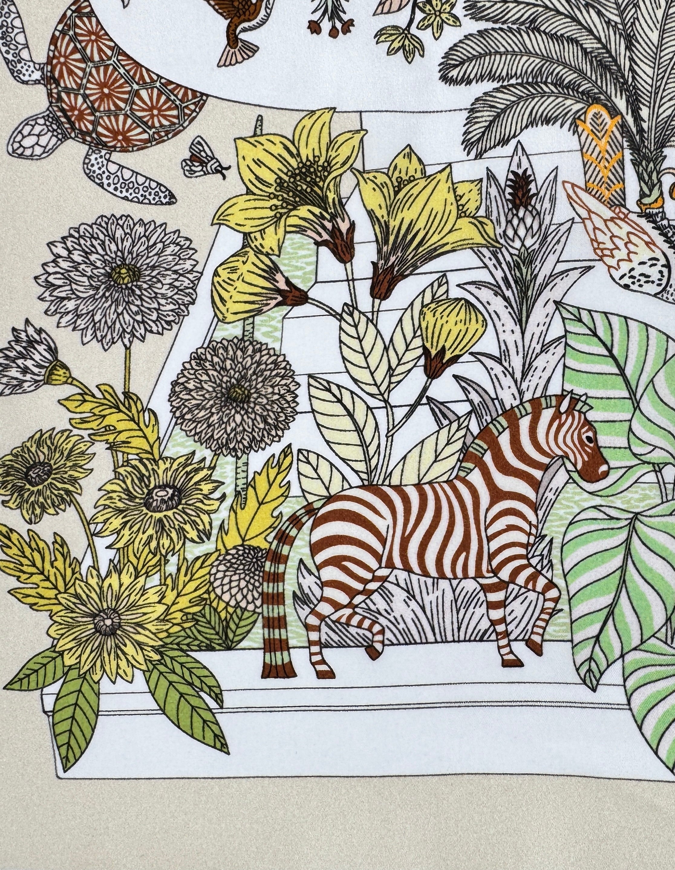 Safari Garden Silk Scarf