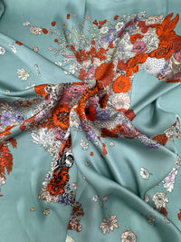 Floral Symphony Silk Scarf