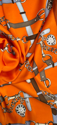Equestrian Charm Silk Scarf