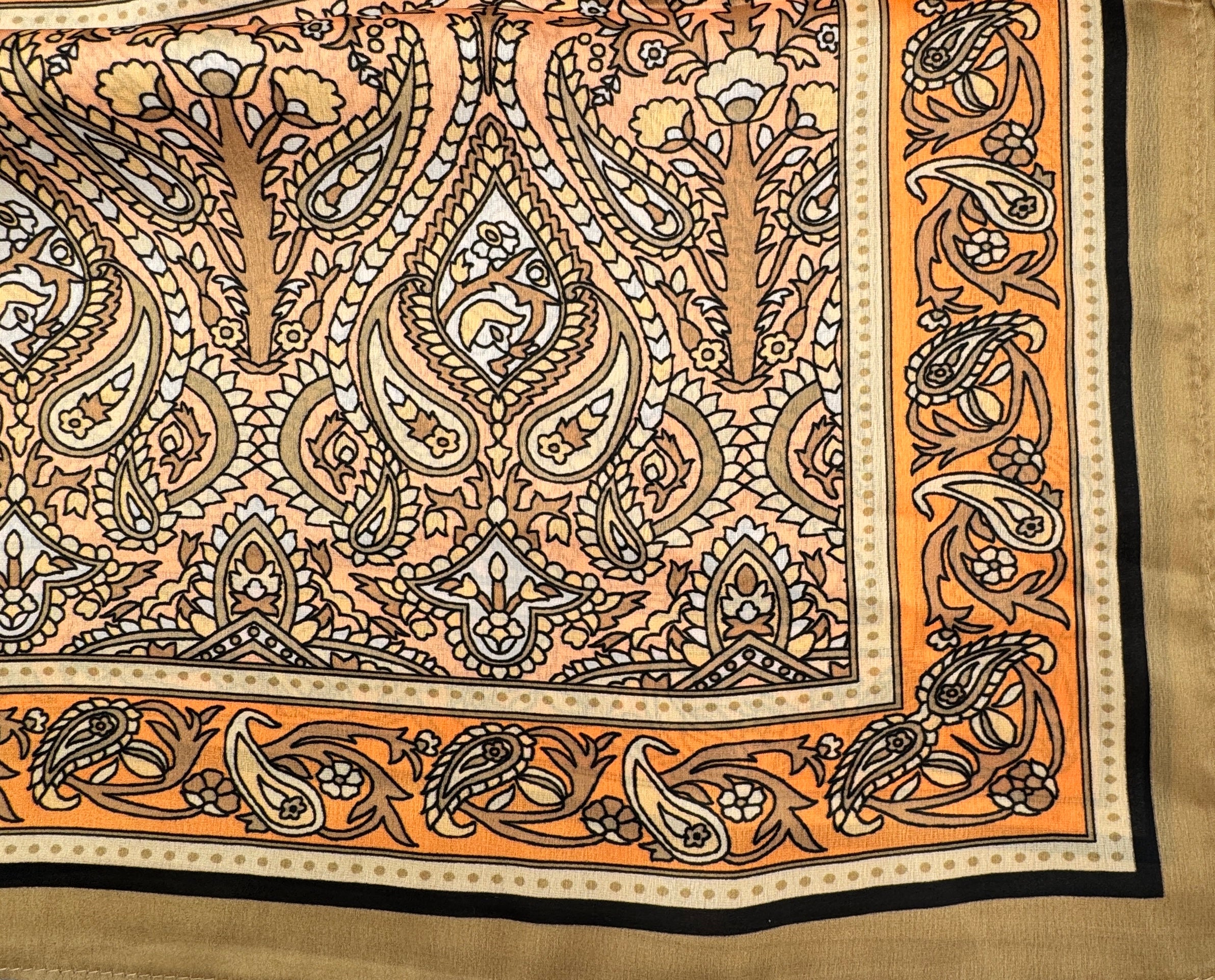 Regal Paisley Silk Shawl