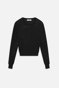 Frame Sheer Stripe Sweater