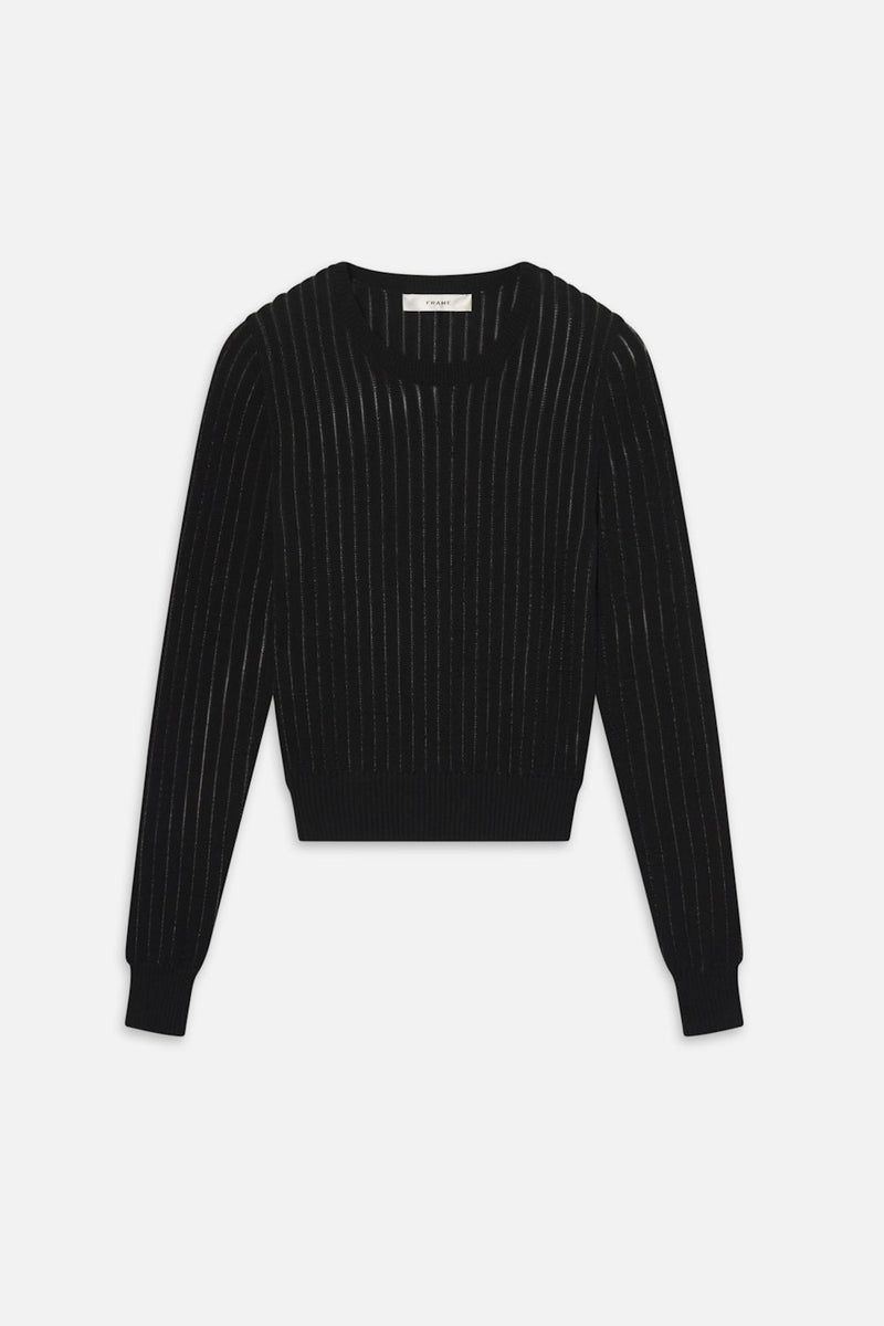 Frame Sheer Stripe Sweater