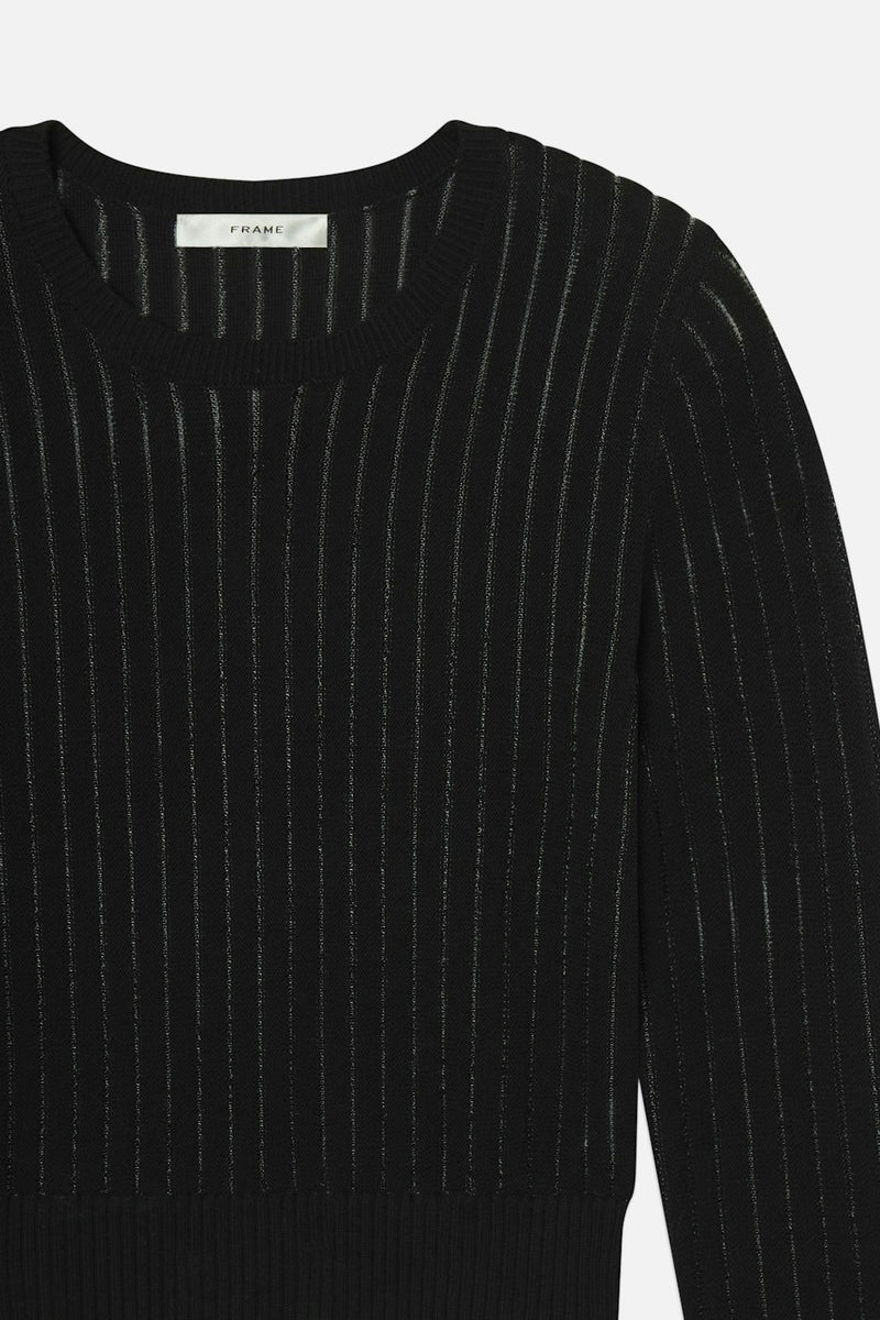 Frame Sheer Stripe Sweater