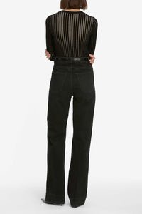 Frame Sheer Stripe Sweater