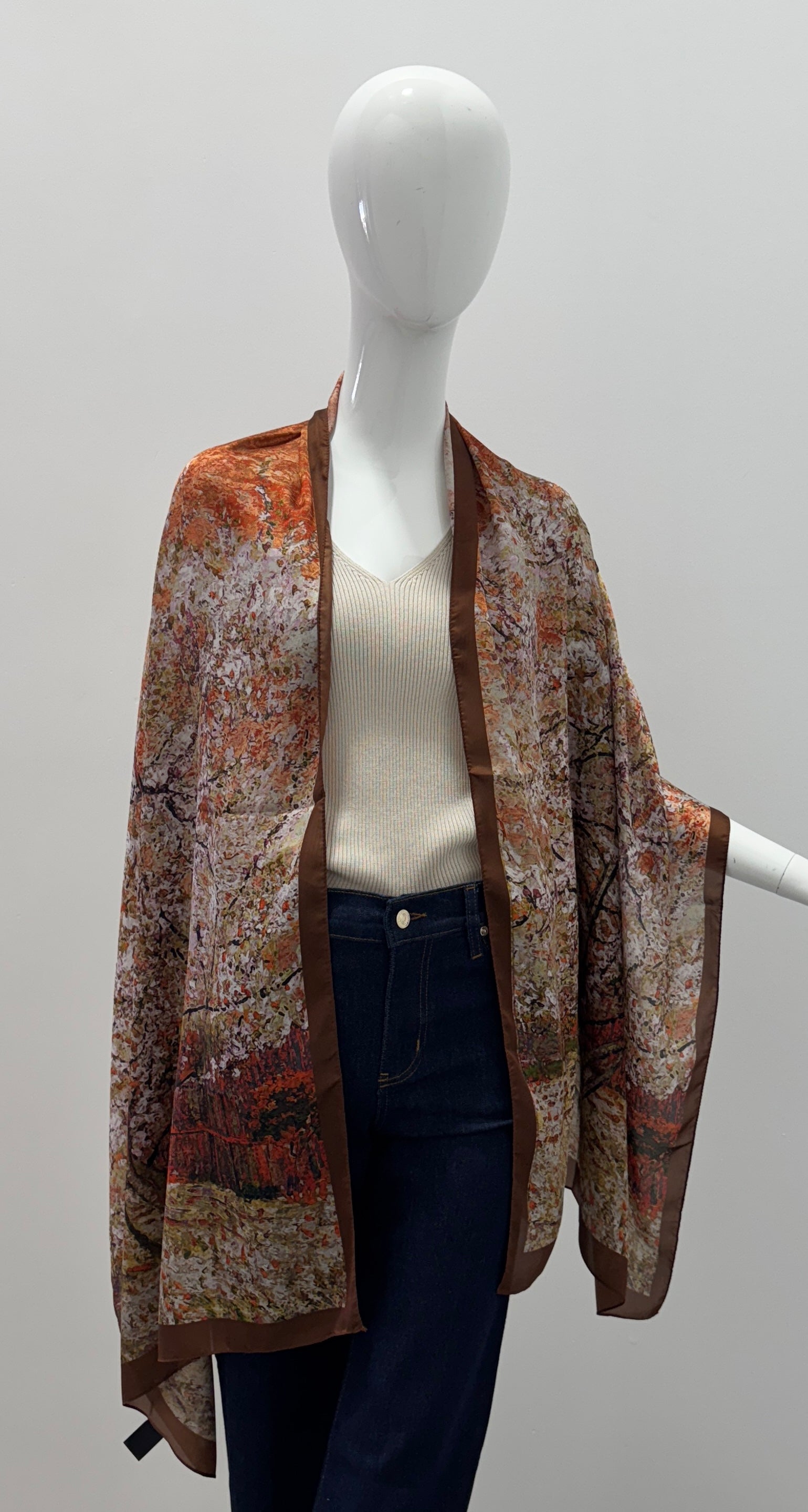 Autumn Whisper Silk Scarf